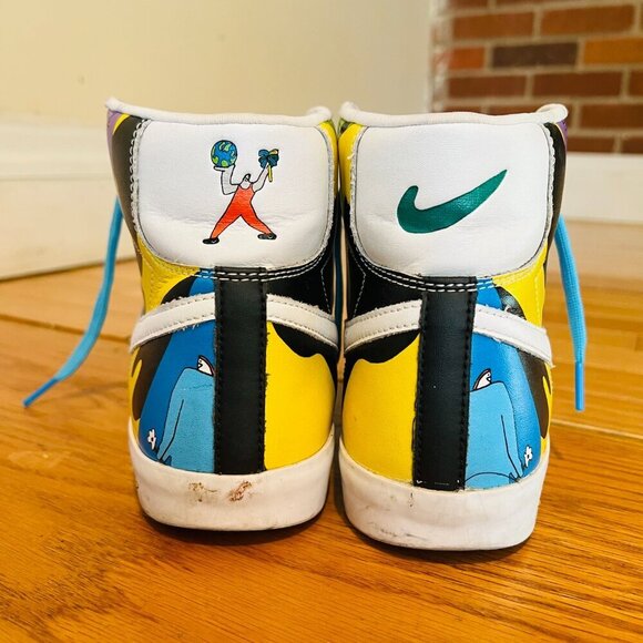 Size 9.5 - Nike Blazer Mid 77 Flyleather x Ruohan Wang - Picture 3 of 16